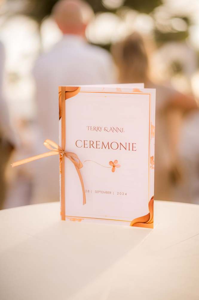 Ceremonieboekje van Terry en Anne